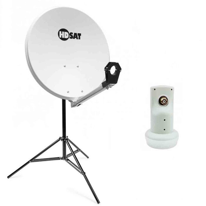 Pack Parabole Acier 65 cm Cahors + Trepied ALU + LNB Single