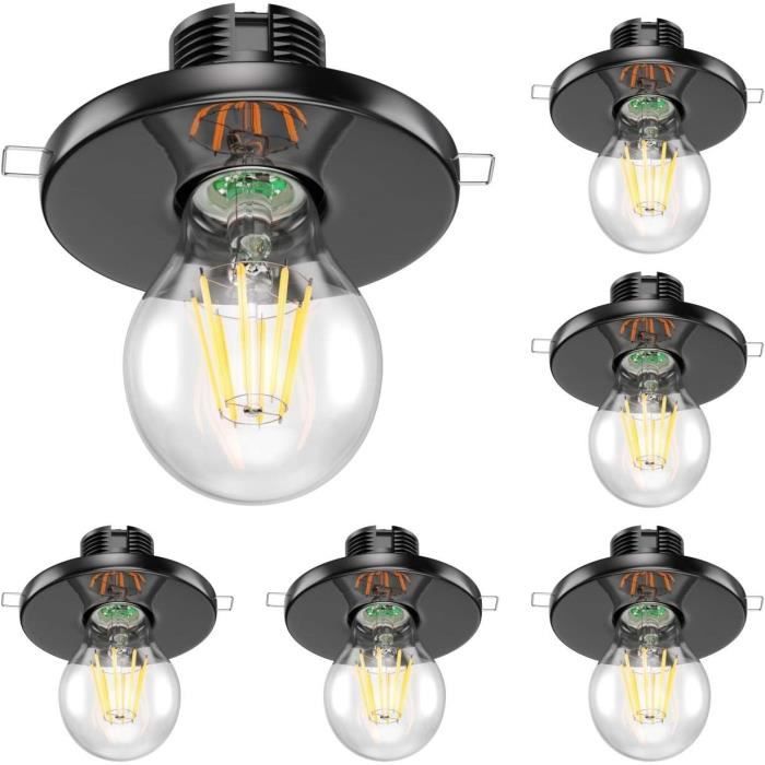 Spot Encastrable Plafond Porcelaine TELA - Blanc, 4W LED Incluse, Classe A, Blanc Chaud, 935lm, Lot De 4