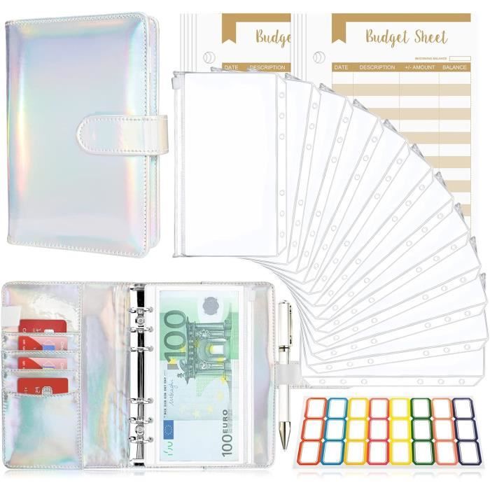 Classeur A6, 6 Anneaux Budget Planner, Pu Cuir Classeur Budget Avec