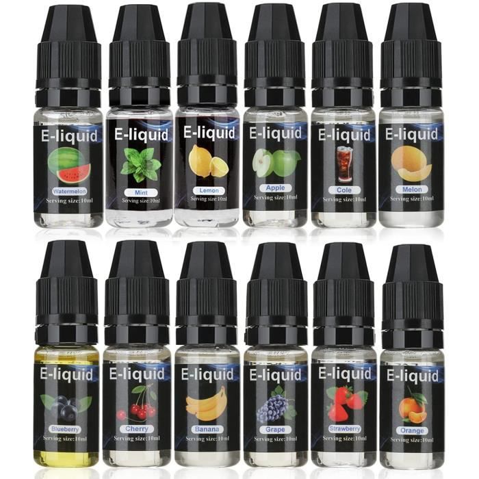 ELiquide Pour Cigarette Electronique 50VG/50PG Liquide Cigarettes Electronique sans Nicotine 12