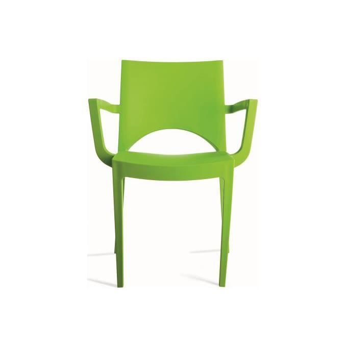 chaise design verte palermo - declikdeco - palermo - plastique - résine - vert - contemporain