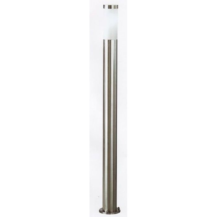 Lampadaire - EGLO - Helsinki 81752 - Design Autrichien - Inox - Blanc - Luminaire dextérieur Lampadaire - EGLO - Helsinki 81752 - Design Autrichien - Inox - Blanc - Luminaire dextérieur