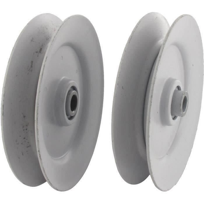 Poulie à gorge en V sur roulement adaptable pour NOMA - H: 20,6mm, Ø: ext: 101,6mm, Ø int: 9,5mm