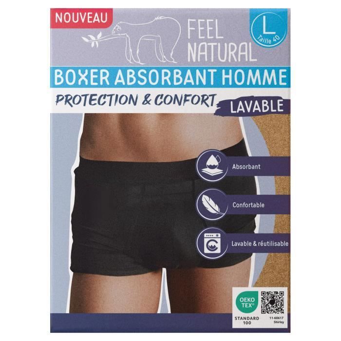 BOXER ABSORBANT HOMME L FEEL NATURAL Cdiscount Santé Mieux vivre