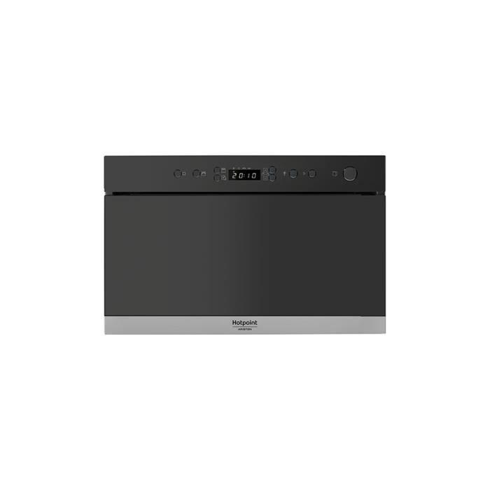 Hotpoint MN 713 IX HA, Intégré, Micro-onde combiné, 22 L, 1000 W, boutons,  Noir, Acier inoxydable - Cdiscount Electroménager
