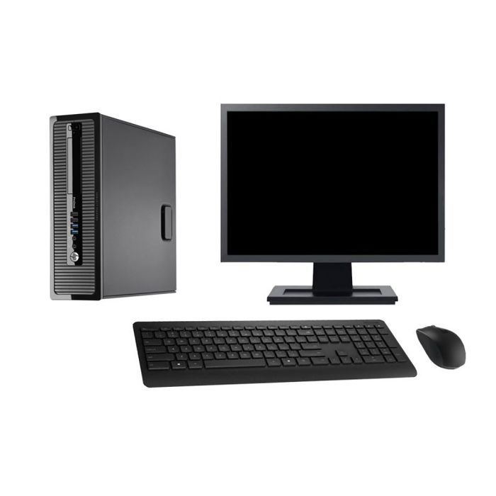 PC HP 400 G1 SFF Ecran 22 Intel i7-4790 RAM 4Go Disque 500Go Windows 10 Wifi
