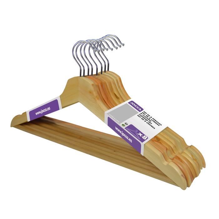 Cintre Jupe Lot De 8 Cintres à Pince En Bois VonBueren