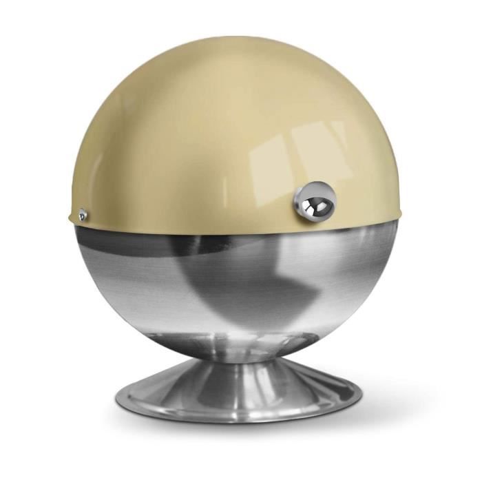 Sucrier APS Inox Avec Couvercle Roulant - 14x14cm, Design Élégant, Lave-Vaisselle Safe