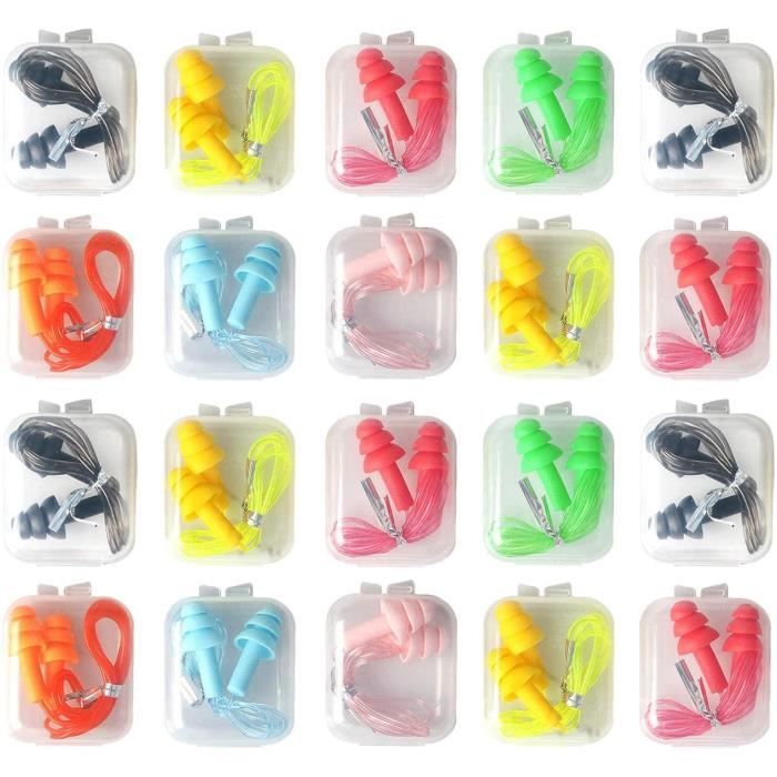 Tapones Para Los Oídos Para Nadar - 5 Pares Reutilizables De Silicona - Etanches Para Natación, Surf, Buceo