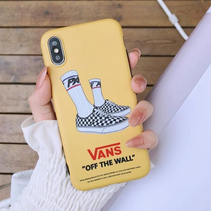 Coque iPhone 11 VANS Jaune Silicone en GEL TPU Souple Coque