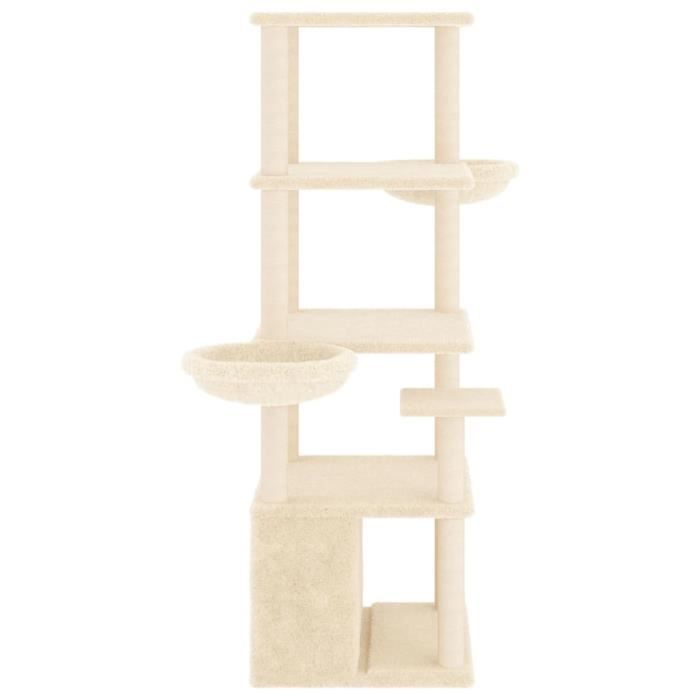 Comparer les prix de Arbre à chat - MOTHINESSTO - YY00773 - 147 cm - Bois d'ingénierie - Sisal naturel