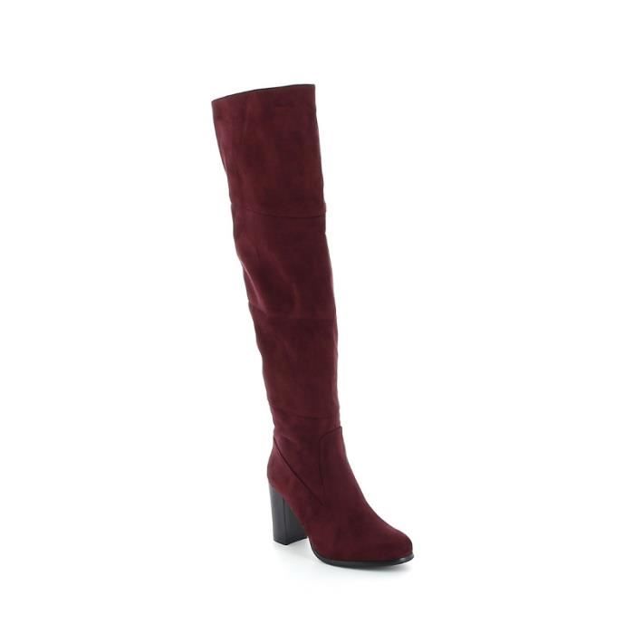 cuissarde bordeaux daim