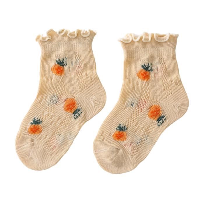 Lot De Collants En Coton Pour Bébé Fille - Chaussettes Jambières Thermiques Respirantes - Taille Unique Extensible - Sans Couture