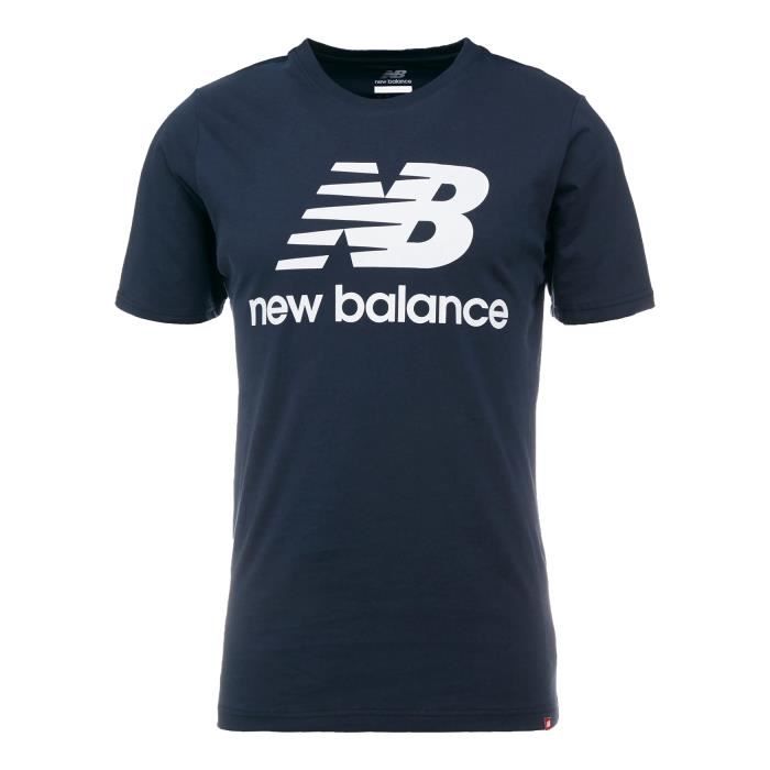 T-shirt coton col rond New Balance bleu