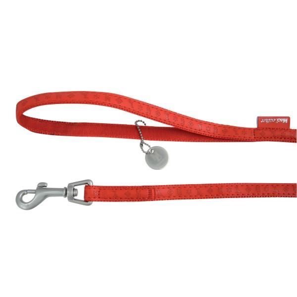 Laisse Mac Leather 15mm/1,20 M - Rouge