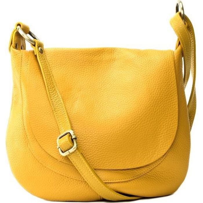Donna Borse Borse in tela Sac neuf besace cuir  moutarde 