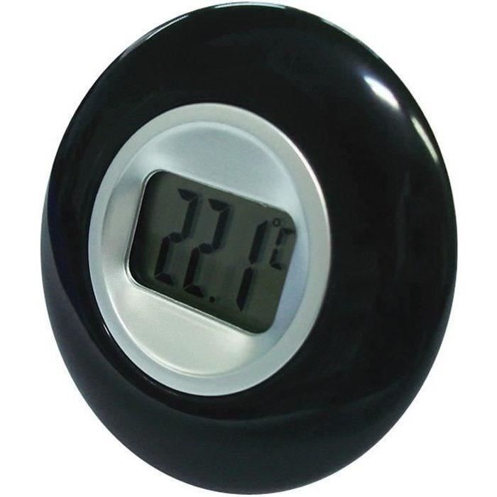 Thermomètre d'intérieur - OTIO - D: 77mm - écran LCD - noir