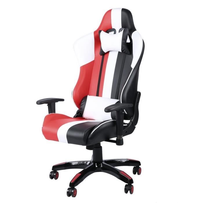 Gaming Chaise Fauteuil Gamer Accoudoirs Confortables Pivotant