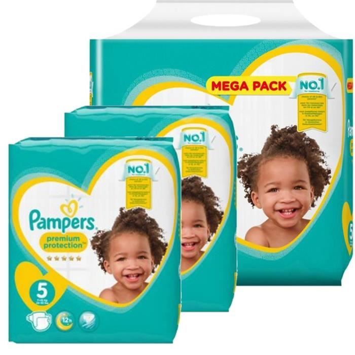 120 couches b/éb/é Couches Pampers Taille 5 new baby premium protection premium protection