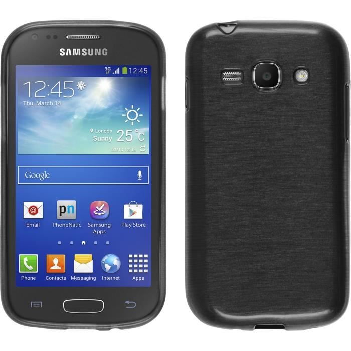 Coque Compatible avec Samsung Ace 3 Galaxy GT-S7270 S7275 Etui Housse Silicone Gel Portefeuille S7272 Appareil: 121.2 x 62.7 x 9.8mm, 4.0'' ebestStar Noir 