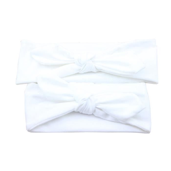 Maman Moi Bandeau Bebe Filles Headwrap Noeud Arc Ensemble Blanc Bandeau Serre Tete Headband Hairband Cdiscount Au Quotidien