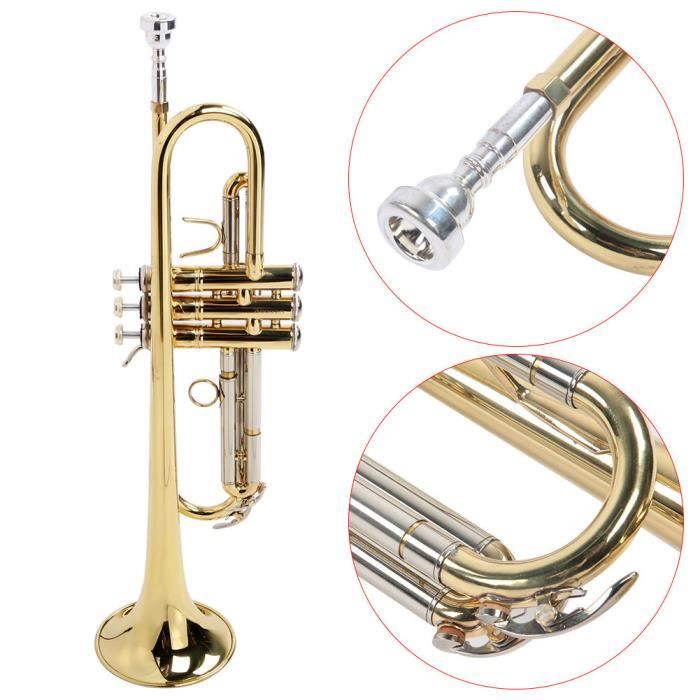 Trompette en laiton professionnelle - QQMORA - Trois couleurs - Achat