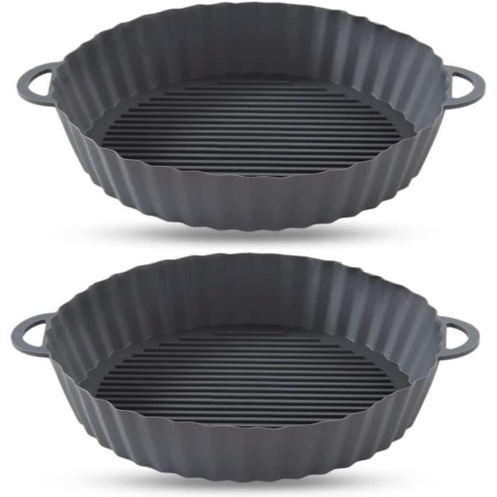 Lot De 2 Marmites En Silicone Pour Friteuse À Air Double En Silicone - Panier De Friteuse À Air Lot De 2 Marmites En Silicone Pour Friteuse À Air Double En Silicone - Panier De Friteuse À Air