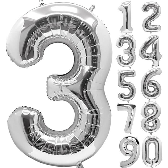 VIMADEN Kit Ballons Anniversaire – Bannière JOYEUX ANNIVERSAIRE, Chiffres 0-9, Confettis, Pompe Incluse