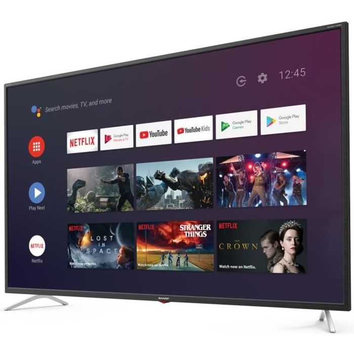 Téléviseur 50” 4K Ultra HD Android TV Sharp 50 pouces Smart TV