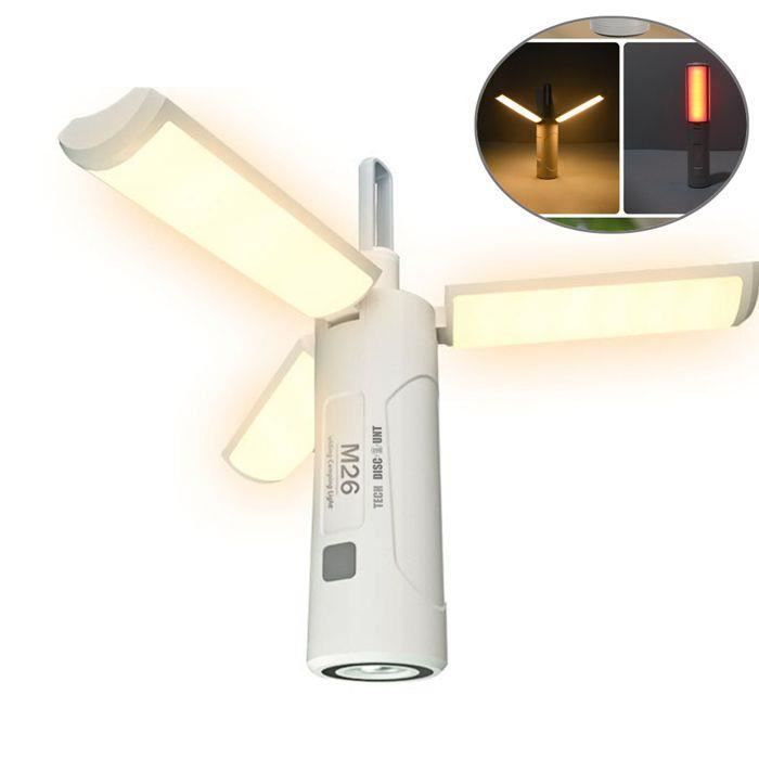 Lanterne Camping Dynamo LED – Lampe Manivelle D'urgence étanche, Argent/noir
