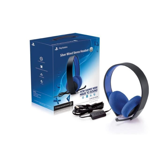 Casque Micro PS4 Officiel Sony Filaire - Accessoires PS4 Skyexpert -  Cdiscount Informatique