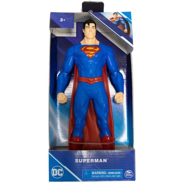 figurine superman - spin master - 24 cm - costume rouge et bleu marine - points d'articulation