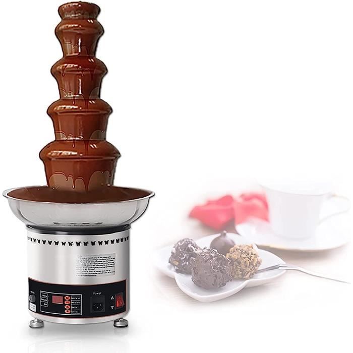 Fontaine À Fondue Au Chocolat en Acier Inoxydable À 5 Niveaux, Machine