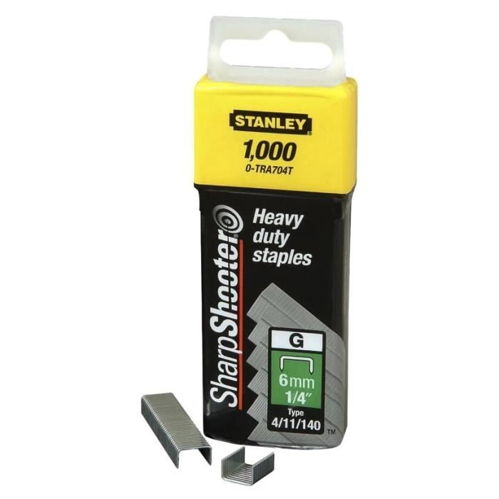 Boîte de 1000 agrafes type G 12 mm STANLEY 1 TRA708T - vue 2