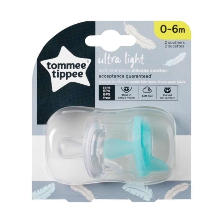 Tommee Tippee Sucette en Silicone Ultra Légère 0-6m Lot de 2