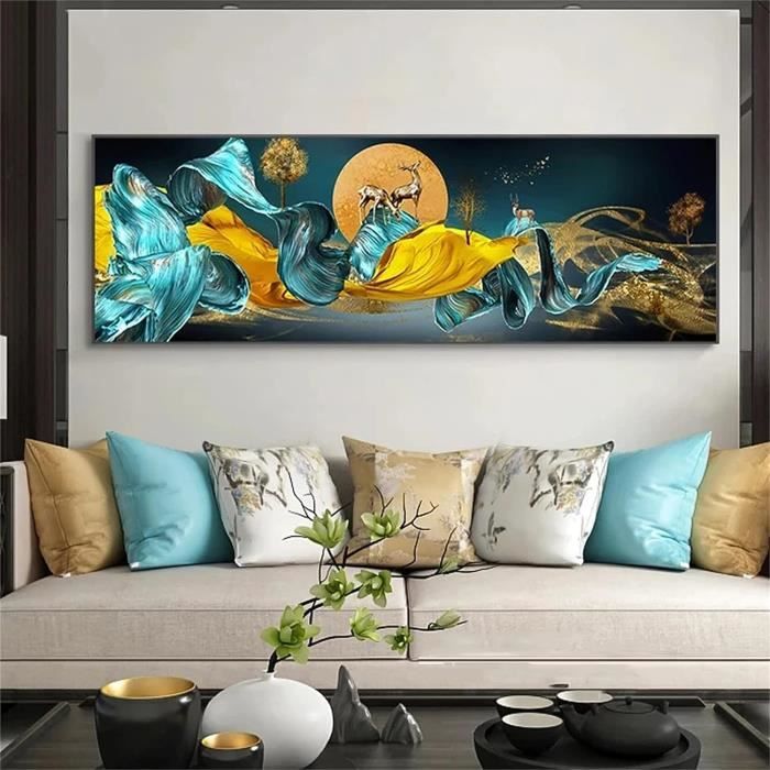 Kit Diamond Painting Cerf 5D - Format 70x95 Cm, Diamants Carrés - Loisir Créatif Adulte, Décoration Murale - Avec Outils Et Diamants Supplémentaires
