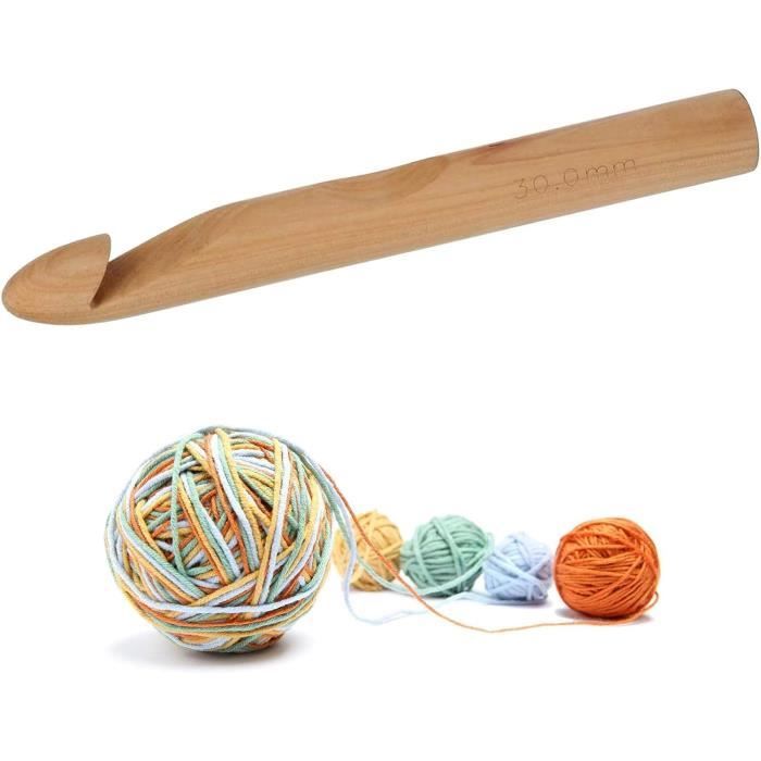 Crochet En Bois Aiguilles À Tricoter Ergonomiques En Bois,Géant Pour Crochets Pour Écharpe De