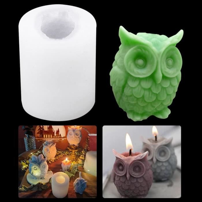 Moule bougie silicone DIY Grand mignon chat Silicone bougie moule bricolage support Pet savon résine faisant outil Animal chocolat gâteau moule plâtre