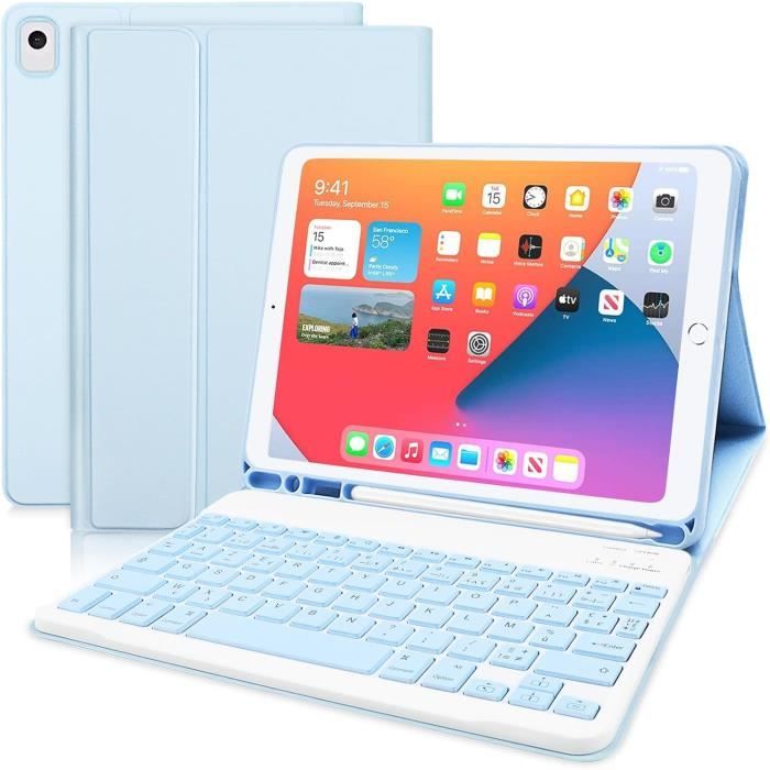 Clavier Ipad 9Eme Generation Avec Touchpad, Étui Clavier Pour Ipad 10.2