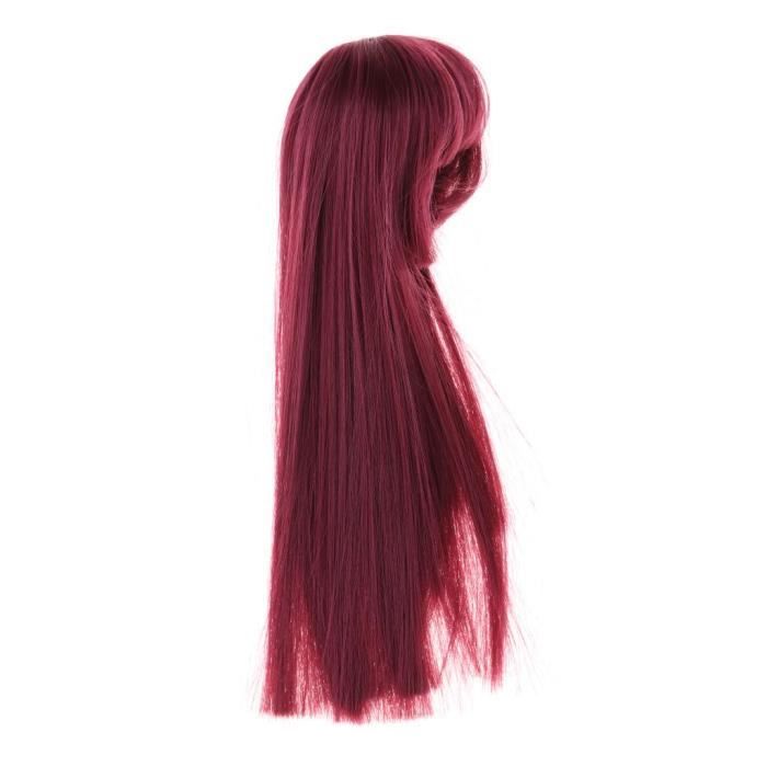 6 Perruques Pour Poupées En Fibre Haute Température - Longues, Lisses, Personnalisables - Pour Filles, Déguisement, Création