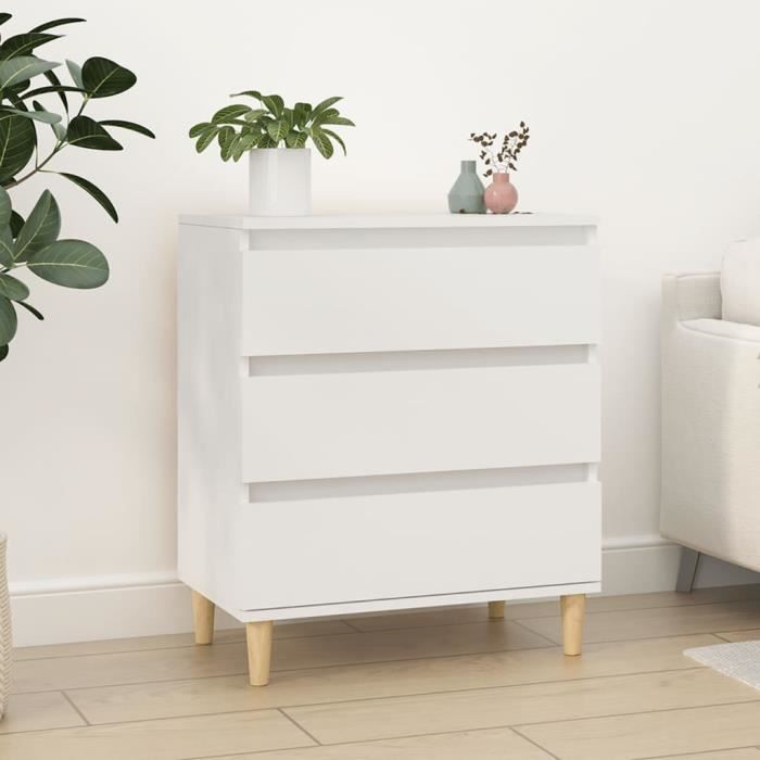 823040 vidaXL Buffet Blanc 60x35x70 cm Bois dingénierie