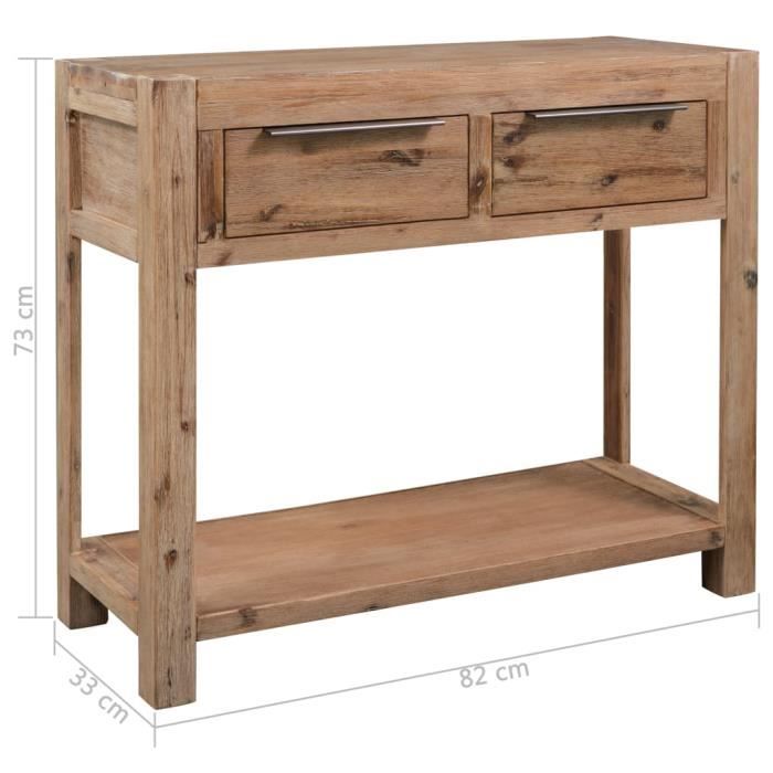 Table console - VINGVO - SWT(245684) - Bois dacacia massif - 82x33x73 cm - Vintage