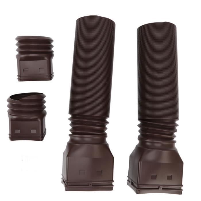 Rallonge Tuyau Gouttière Flexible - Blanc - Extensible 50-147cm - Pour Drainage Eau Pluie - ABS Et Polypropylène