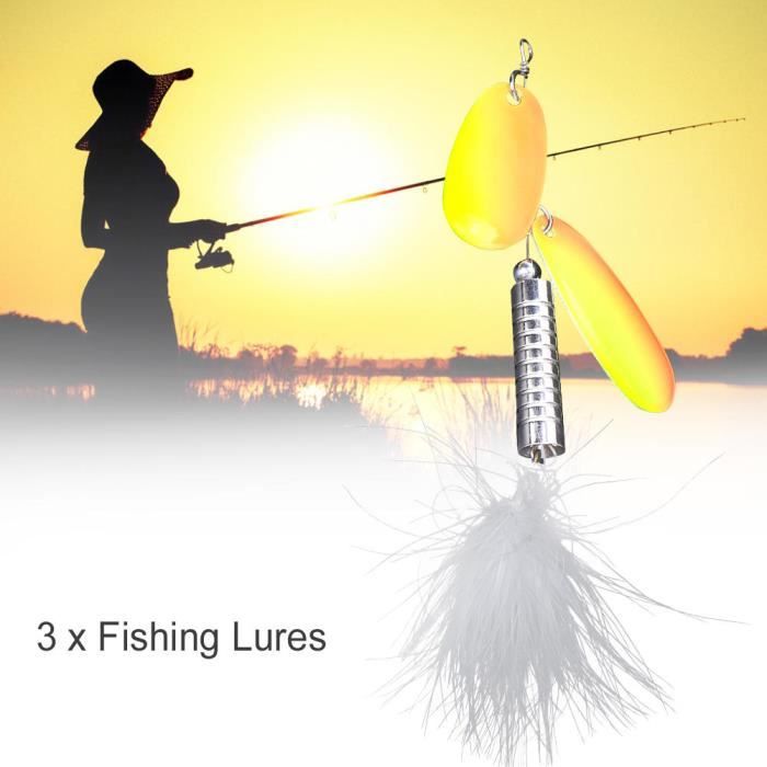 6 pièces leurres de pêche souples paillettes cuillère spin spoon appâts