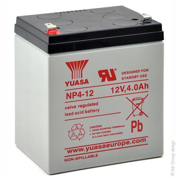 Batterie plomb AGM NP4-12 12V 4Ah YUASA - Batterie(s)