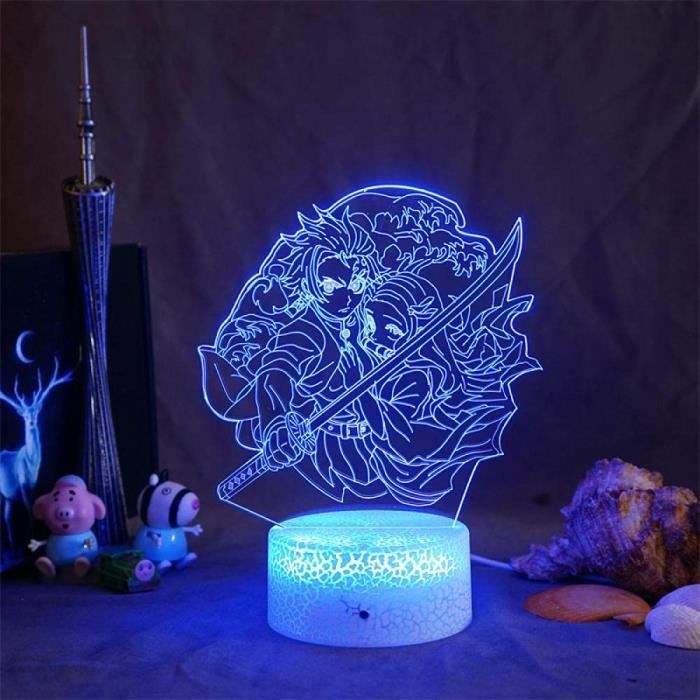 Anime Demon Slayer 3D Lampe Kamado Tanjirou Nezuko Figure Figure LED Night  Light for Kids Chambre Chambre Table De La Lampe Décor. - Cdiscount Maison
