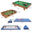 Baby-foot 4 en 1 : Football, Tennis de Table, Hockey, Billard Table Multi-Jeux Gain de Place 81,5 x 42.5 x 31.5 cm-1