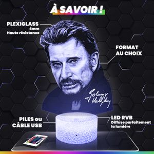 Housse de Coussin Johnny Hallyday Personnalisé un prénom
