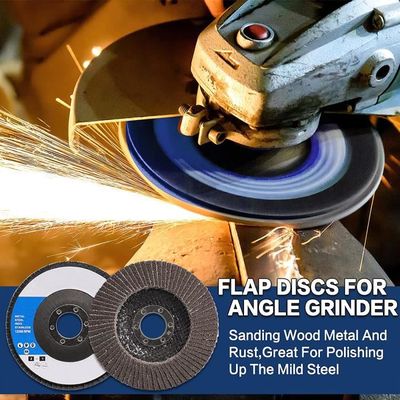 8 Disques à Lamelles Pour Meuleuse D'angle - 75 Mm, Alésage 10 Mm, Grains 40/60/80/120