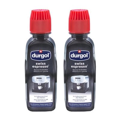 Durgol Swiss Espresso – Lot De 4 Détartrants Puissants 125 Ml – Anti-Calcaire Ultra-Efficace Pour Toutes Machines à Café Jura, Philips, Krups, Nespresso